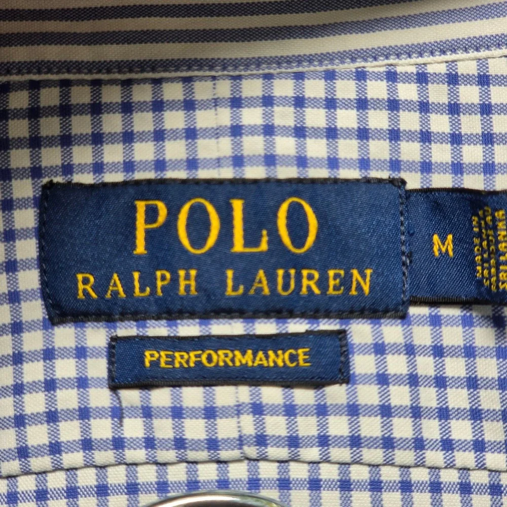 Polo Ralph Lauren Button Down Mens M Blue Excellent Performance‎ Gingham Shirt